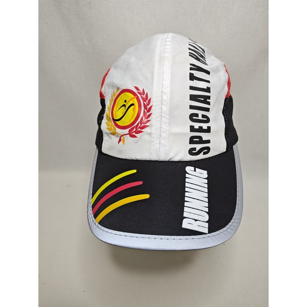 Cycling Hat Cap White Black Red By Leslie Jordan Adjustable‎ Lightweight NWT